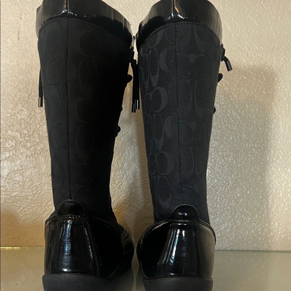 Coach Black Lace-Up Winter Boots - Picture 5 of 7